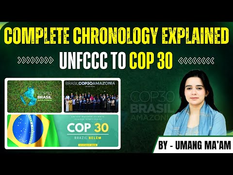 UNFCCC to COP30 : All Important COPs in One Video | Complete Climate Timeline for UPSC | Umang Ma’am