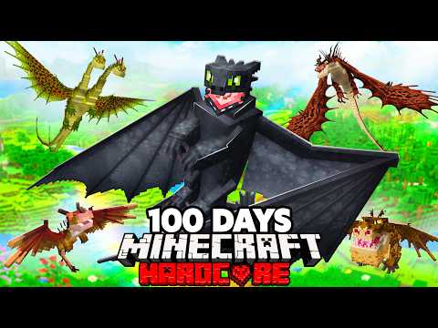 I Survived 100 Days in How to Train your Dragon in Hardcore Minecraft!