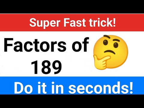 How to find factors of ANY number EASILY! #fastandeasymaths #factors #factorsofanynumber #bignumbers