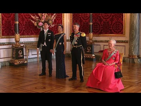 Royal banquet for Prince Christian of Denmark's 18th birthday