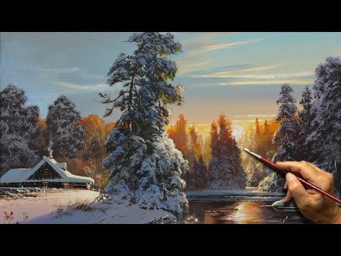 "Winter Morning" Acrylic painting. Artist - Viktor Yushkevich. #225