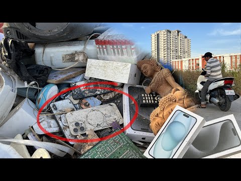 Big Lucky!🥰 Found A lots Of Broken iPhones in The Garbage dump! Restoring iPhone 13 Pro Max