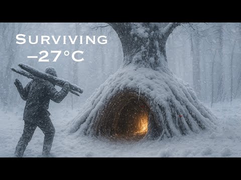 Can I Survive Alone in a-27°C Blizzard for 3 Days? No sleeping bag , just fire 