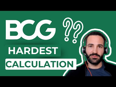 This candidate faces the HARDEST CALCULATION question in BCG Case Interview