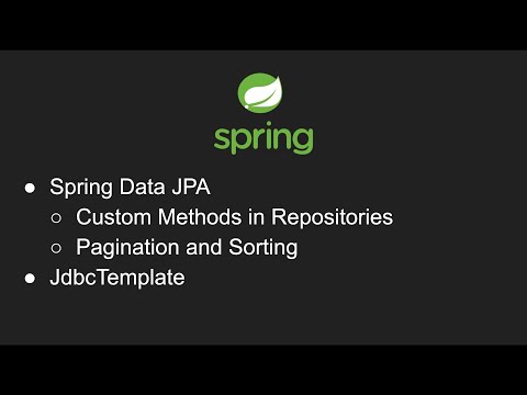 Spring Data Access  | Spring Data JPA, JdbcTemplate