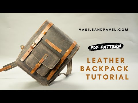 Casual Leather Backpack Pattern, How to Make a Leather Backpack