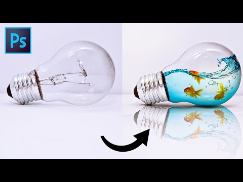 Sea in bulb manipulation | Step-by-Step Photoshop Tutorial (HINDI)