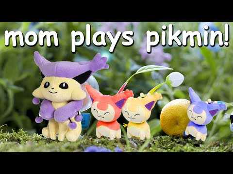 mom plays pikmin for the first time?!?!
