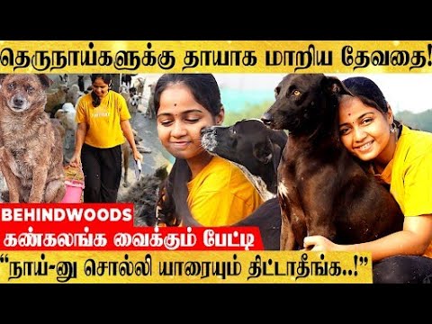 இளம்பெண் பின்னால் படையெடுக்கும் நூற்றுக்கணக்கான நாய்கள்..! மனம் நெகிழவைக்கும் பேட்டி