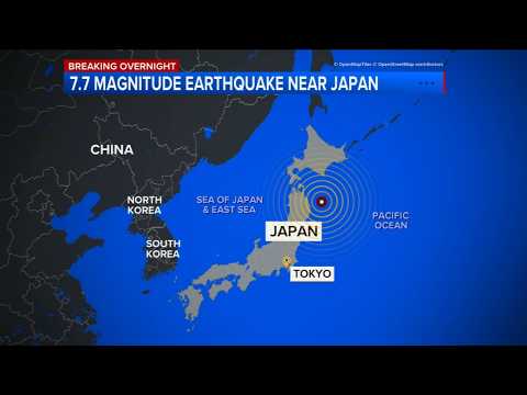 7.7-magnitude earthquake strikes off Japan