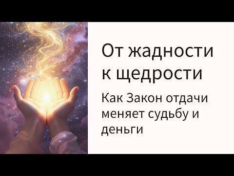 От жадности к щедрости: как Закон отдачи меняет судьбу и деньги