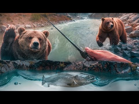 Рыбалка высоко в горах Абхазии-форель