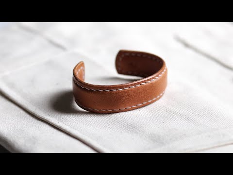 Make an EXPENSIVE Leather Bracelet from Scraps