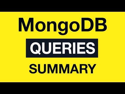 18 MongoDB Queries Module Summary