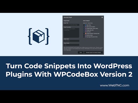 Turn Code Snippets Into WordPress Plugins With WPCodeBox Version 2