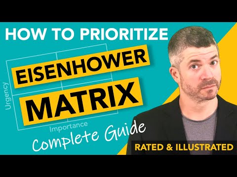 The Eisenhower Matrix (aka Urgent Important Matrix / Time Management Matrix) - RATED!!!