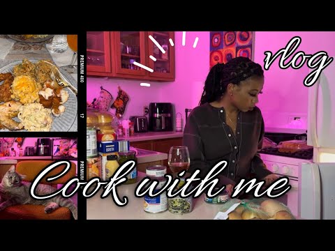 I cooked thanksgiving dinner for the first time… | Southern food + Family Vlog