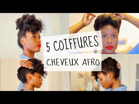 5 Natural Hairstyles | Coiffures faciles & rapides sur cheveux naturels/crépus