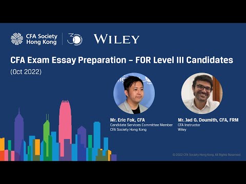 CFA Exam Essay Preparation - FOR Level III Candidates