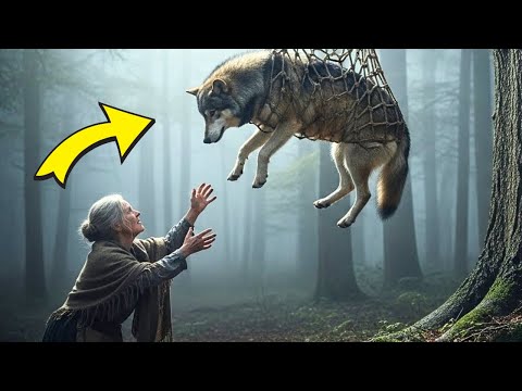 Una abuela liberó a un lobo atrapado… pero él no se movió y lo que hizo después nadie lo esperaba