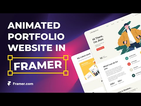 Design Animated Portfolio Website In Framer (just under 25 minutes)