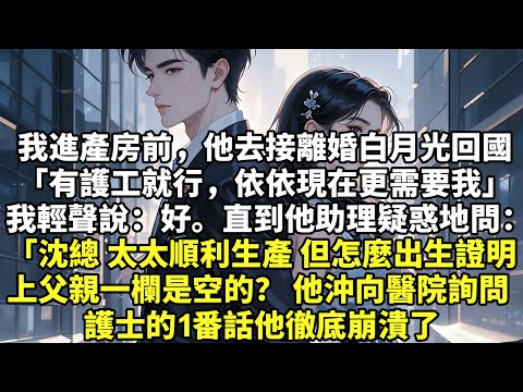 我進產房前，他去接離婚白月光回國 「有護工就行，依依現在更需要我」 我輕聲說：「好。」直到他助理疑惑地問： 「沈總，太太順利生產 但為什麼出生證明上，父親一欄是空的？」 他沖向醫院【現代言情】【追妻】