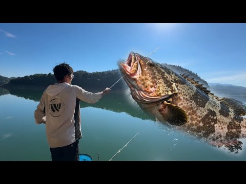 挑战深山水库荒野钓鱼!竟狂钓三条超级百斤大鱼!