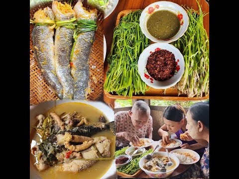 ရိုးရာ ငါးရံ့ဖင်လှန်ဟင်းနဲ့  အမိုးအပါးတို့နဲ့အတူတူထမင်းအားရပါးရစားမယ်😋😋