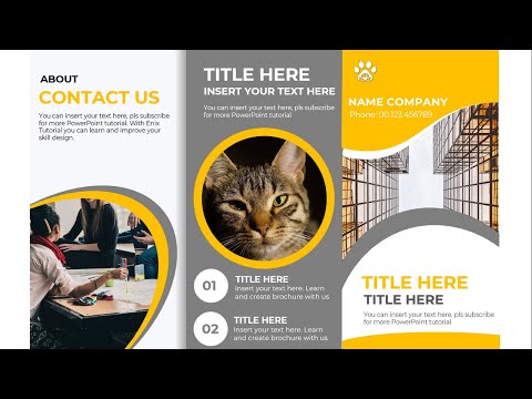 How To Make Brochure In PowerPoint - Brochure Design Ideas - PowerPoint 2019 Tutorial