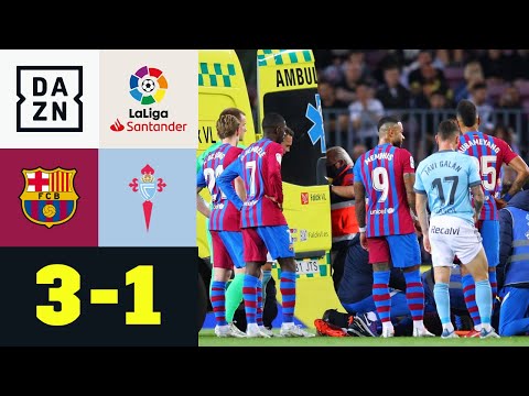 Große Sorgen um Araujo bei Barca-Sieg: FC Barcelona - Celta Vigo 3:1 | LaLiga | DAZN Highlights