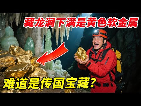 400米深的藏龙涧下，有玉化钟乳石和神秘软金属，兴奋不已捡了就溜！【户外小北哥】