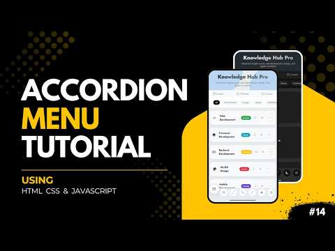 Build Modern Accordion Menu UI | HTML CSS JavaScript