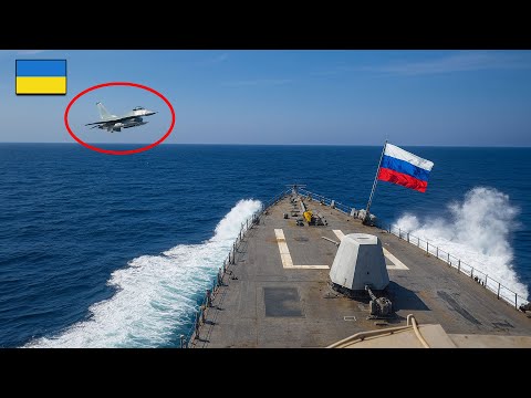Ukrainian Fighter Jet Flies TOO CLOSE to Russian Navy Destroyer – BIG MISTAKE