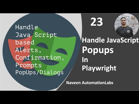 #23 - Handle Javascript based popups in Playwright | Playwright with Java