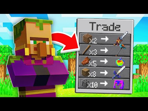 MINECRAFT aber VILLAGER TRADEN OP ITEMS!