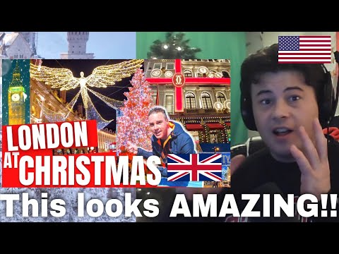 American Reacts I Visit London Christmas Lights