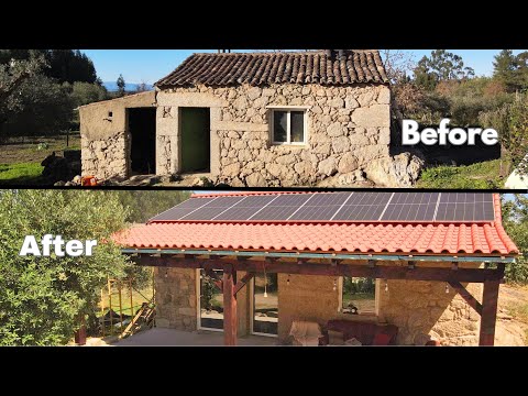 ABANDONED Stone Barn to Tiny Off-Grid Home (2025) | Timelapse
