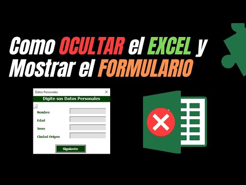 🟢 Hide the Excel file and show only the form 🟢 VBA