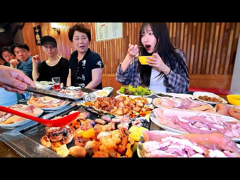 This is MY No.1 place in BUSAN🔥 12 trays of intestines shocked even the aunties and customers!