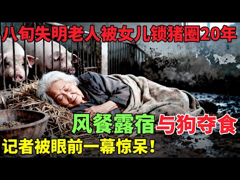 八旬失明老人被女儿锁猪圈20年，风餐露宿与狗夺食，记者被眼前一幕惊呆！【奇闻案件】