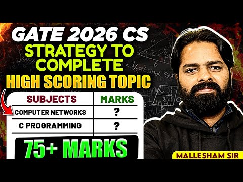 GATE 2026 | Strategy To Complete GATE CS High Scoring Topics
