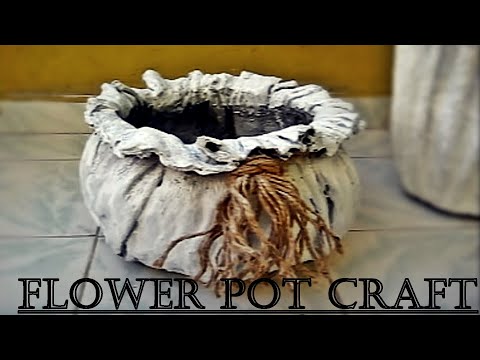Fabric Concrete Flowerpot Making-2 & Easy and Interesting Method