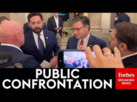SHOCK MOMENT: Ruben Gallego, Mark Kelly Confront Speaker Johnson In Tense Exchange