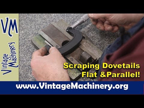 Hand Scraping Dovetails Flat & Parallel:  Monarch Lathe Restoration - Part 31