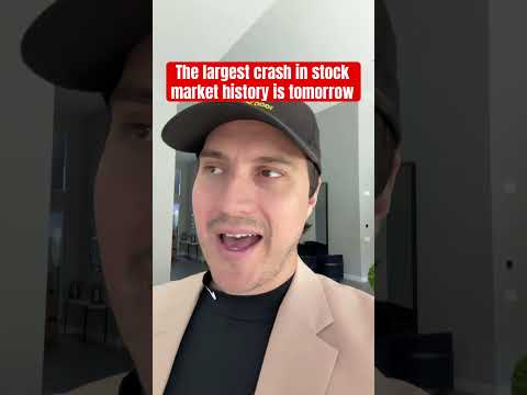 “The largest crash in stock market history is tomorrow”‼️