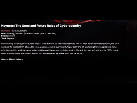 Keynote: The Once and Future Rules of Cybersecurity