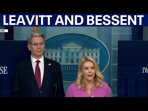 Karoline Leavitt and Scott Bessent deliver White House Press Briefing on Trump's first 100 days