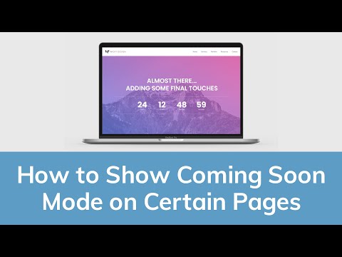 How to Show Coming Soon Mode on Certain Pages (WordPress Tutorial)