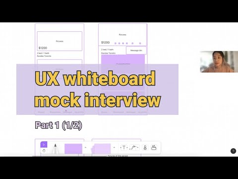 Remote UX whiteboard mock interview | Part 1 (1/2) // How to approach design whiteboard challenges