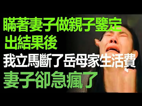懷疑兒子不是親生，我瞞著妻子做親子鑒定，3天後我停了她們全家生活費，妻子急瘋了